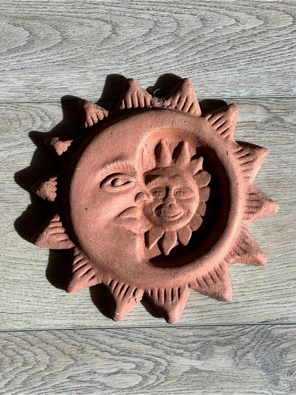 Celestial Terracotta Sun & Moon Wall Art